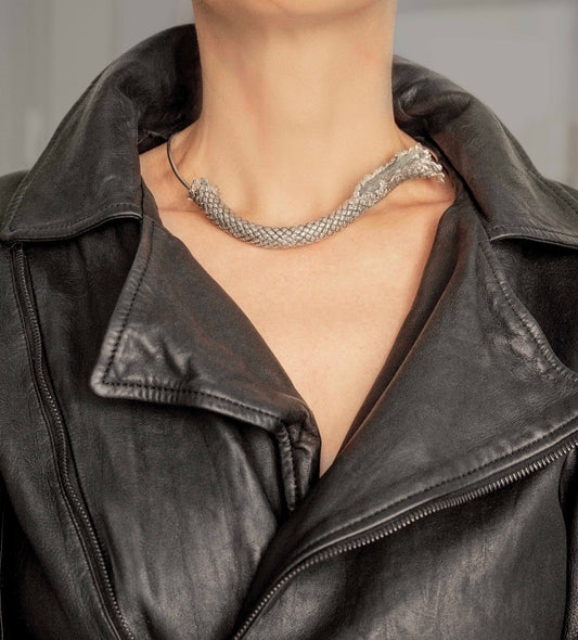 Silver necklace nautical jewelry art