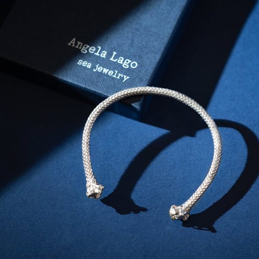 Sterling silver rope nautical bracelet