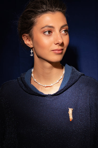 Rope Brooch — Ferruginous Quartz