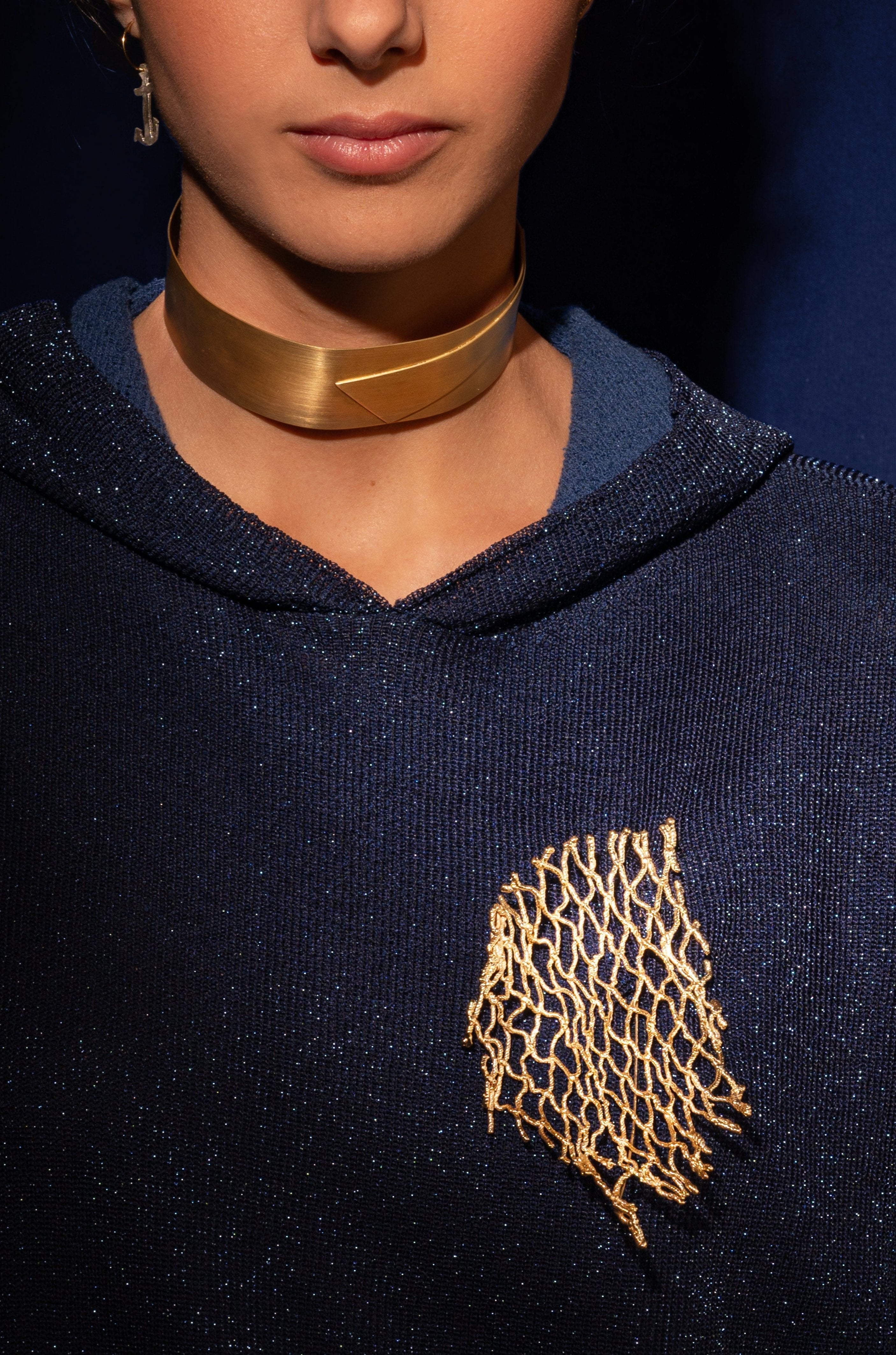 Net Brooch — Medium — One of a Kind – Angela Lago Studio