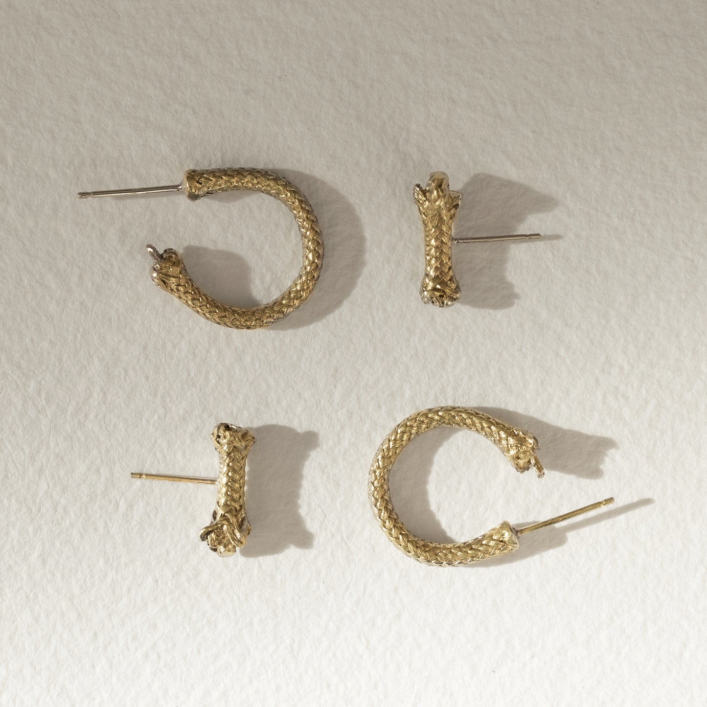 Rope S Earring - Sterling Silver or 18k Gold