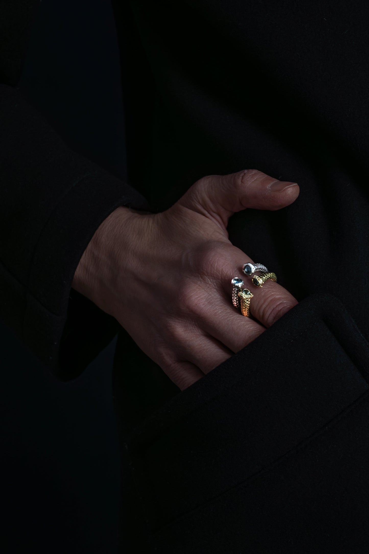 Wearable art jewelry by Angela Lago