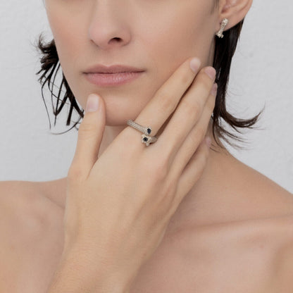 Rope Ring — Double Sapphire